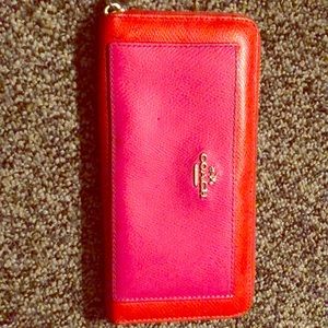 Red coach wallet